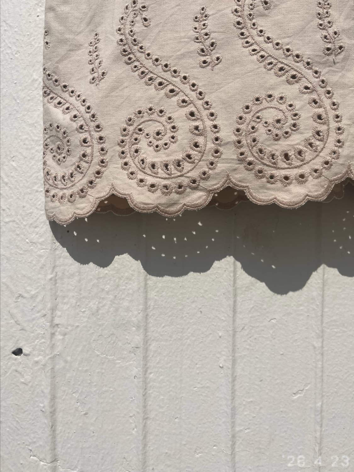 Eyelet Scallop Skirt 베이지 스칼럽 스커트 상품이미지4