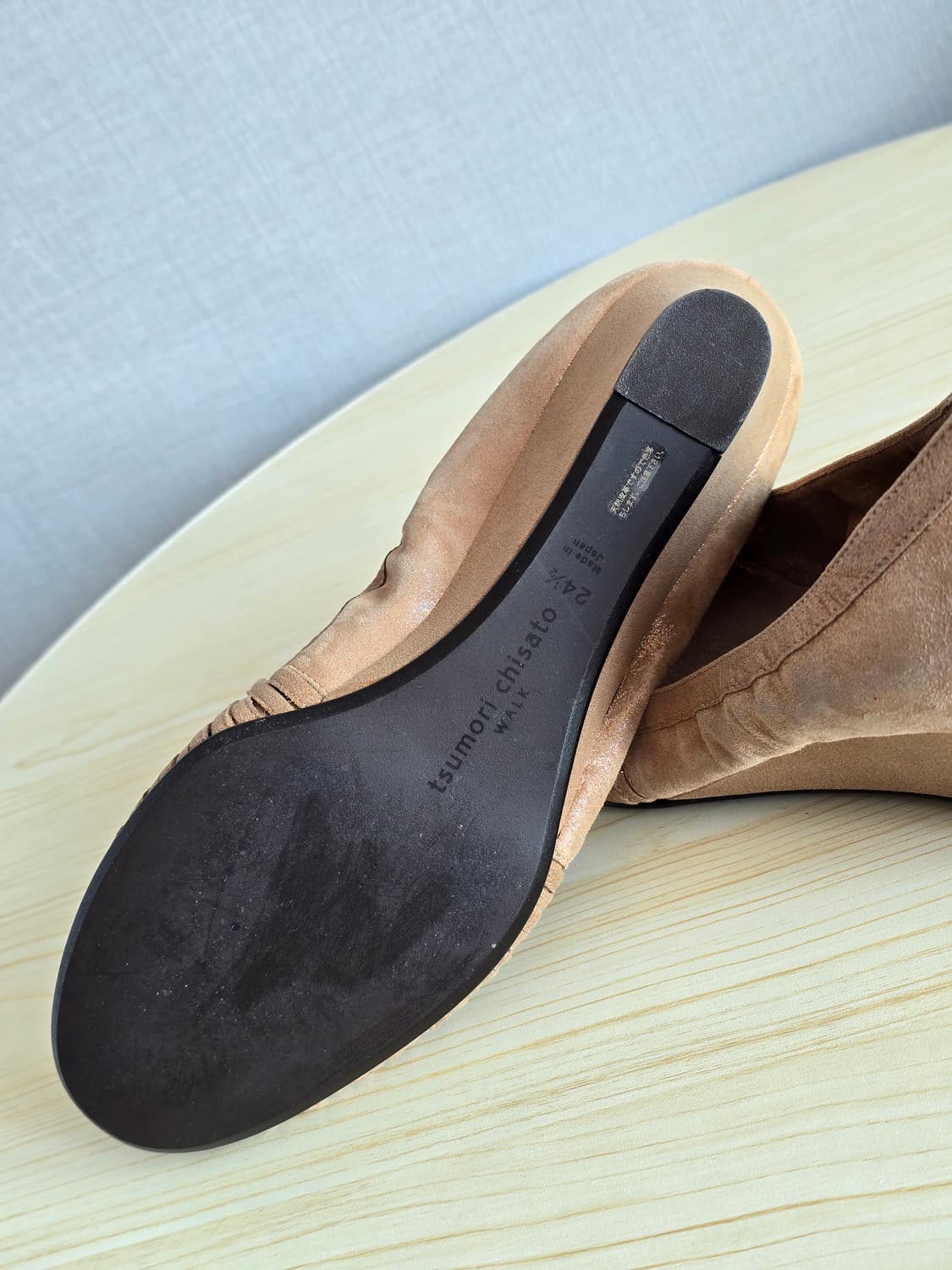 츠모리치사토 레더 웨지힐 펌프스 245 상품이미지7