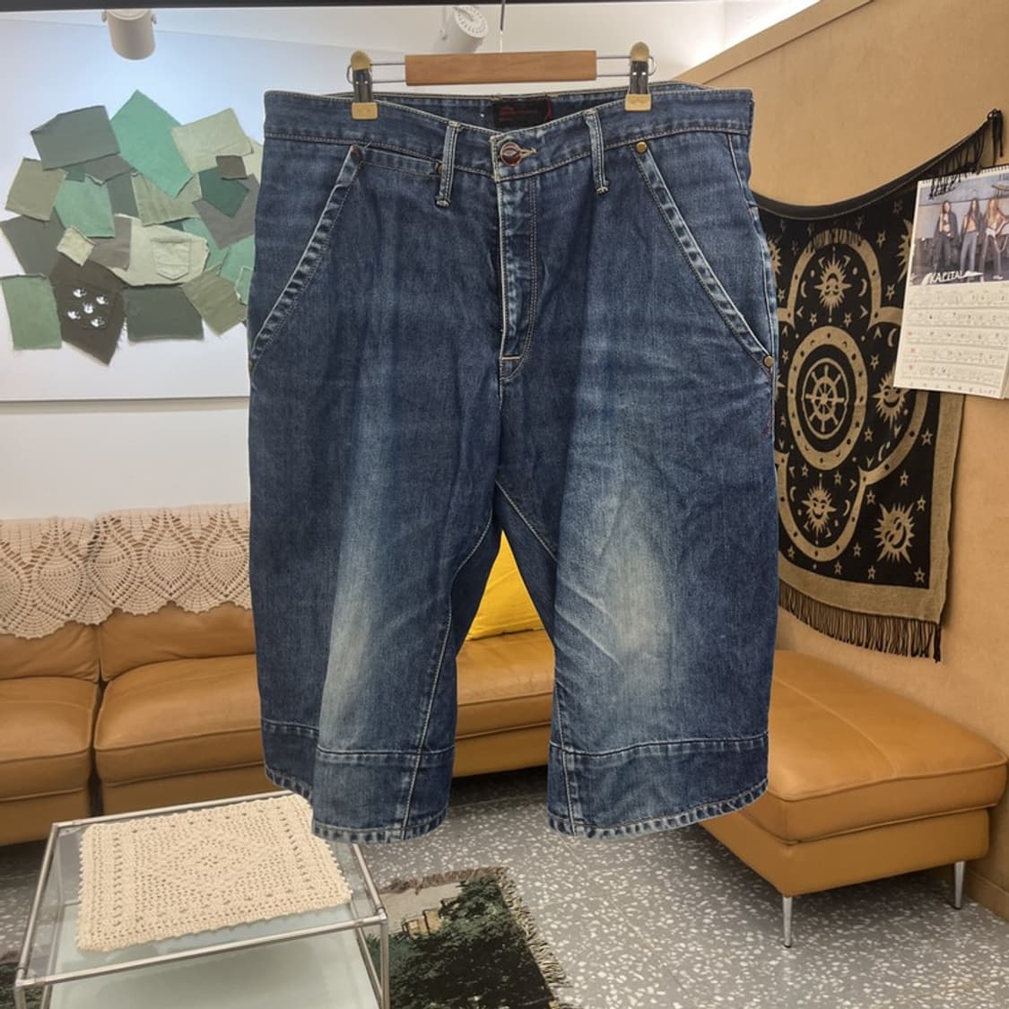 리바이스 엔지니어드진 레트로 워싱 데님 버뮤다팬츠 34인치 C12134 상품이미지3
