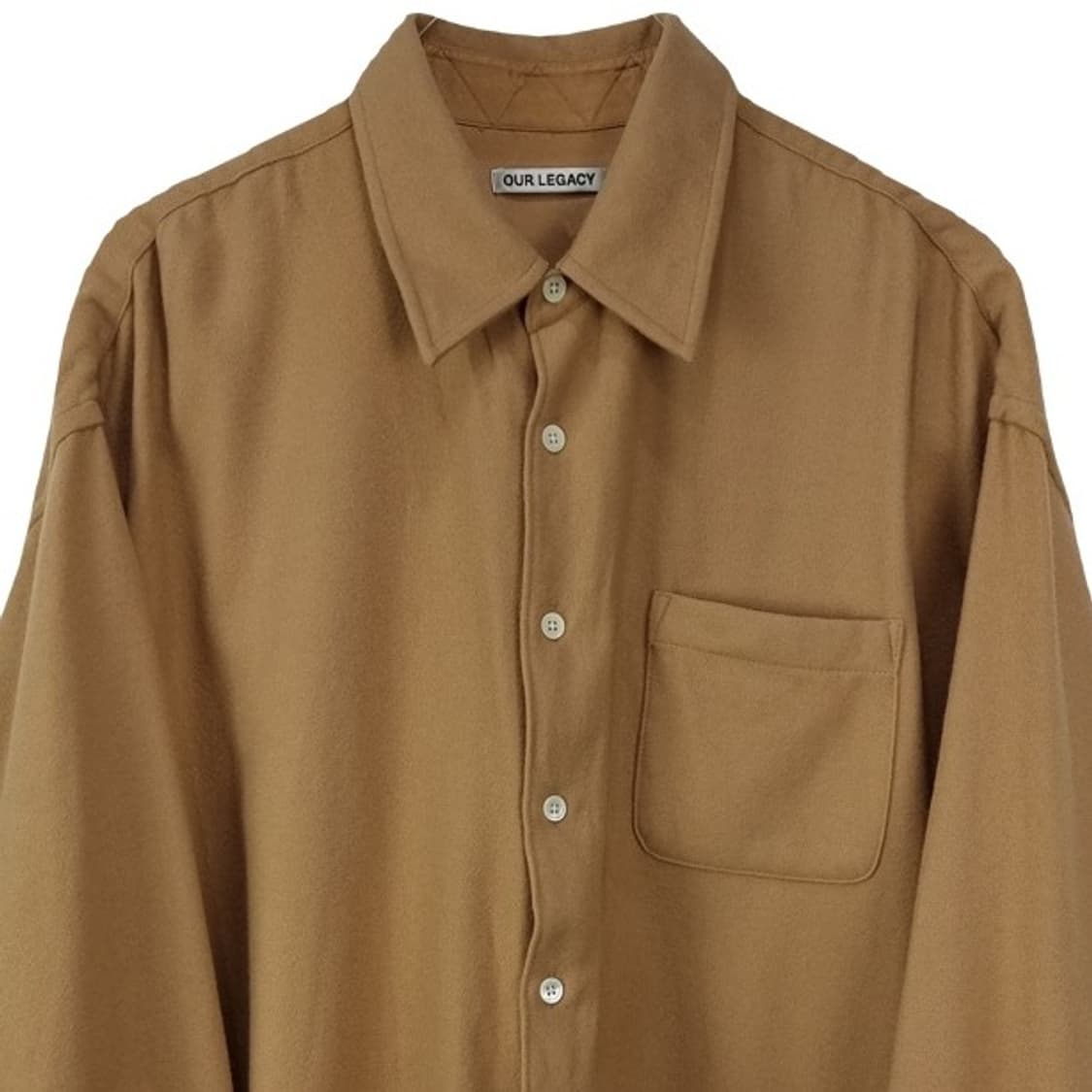 [아워레가시] 캐시미어 블랜디드 버로우드 BD 오버핏 셔츠 P01528 상품이미지4