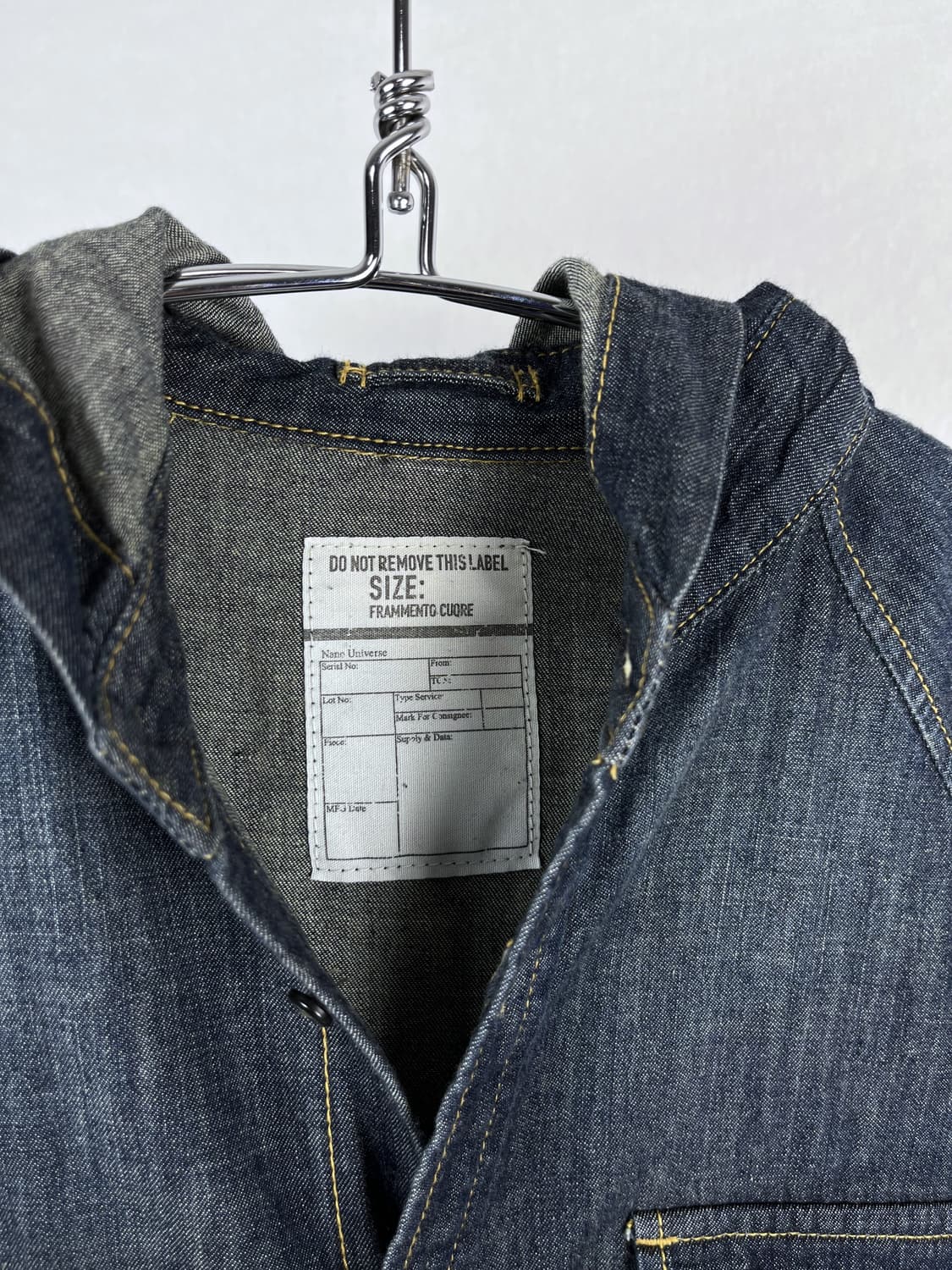 Vintage 데님 후드 셔츠  상품이미지4