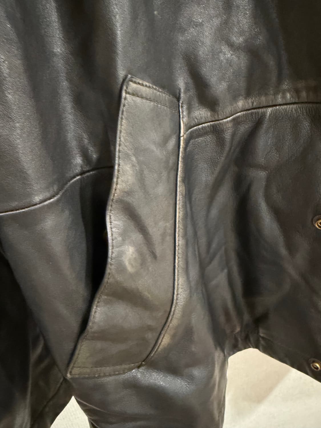 마시모두띠 램스킨 코듀로이 카라 가죽 레더 자켓 상품이미지10