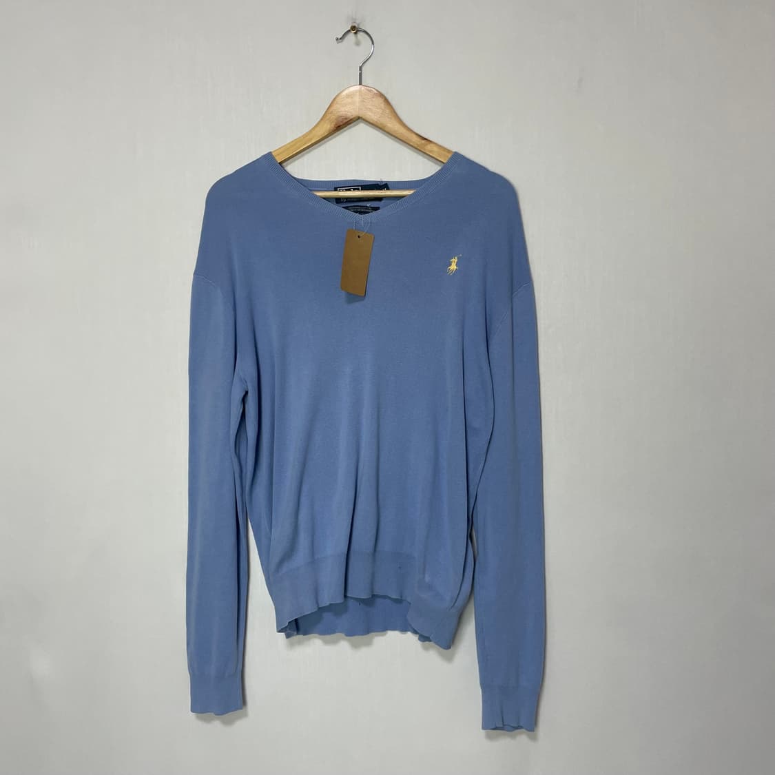 폴로랄프로렌 브이넥 피마코튼 맨투맨 빈티지 M 상품이미지1