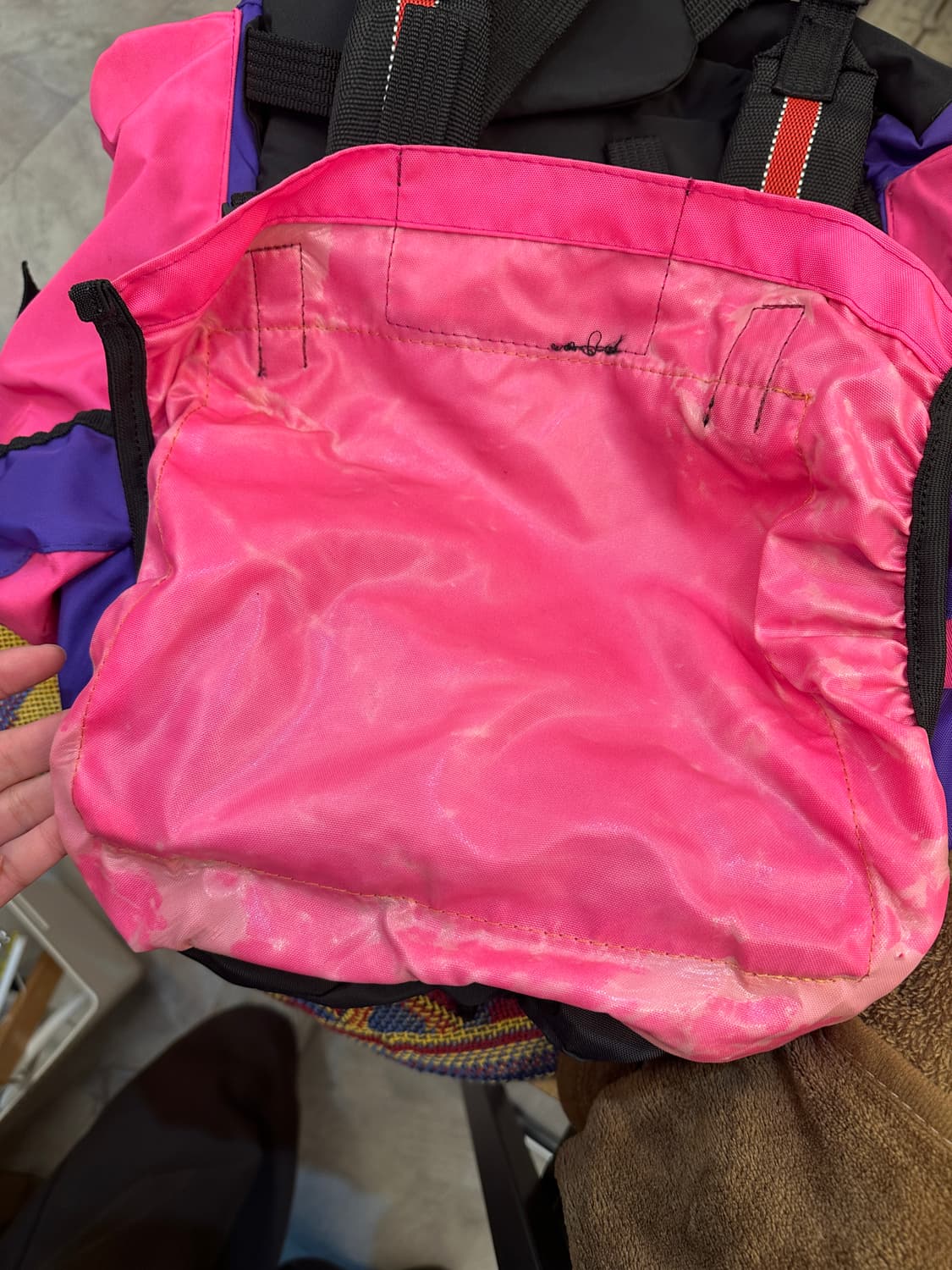 제노바 올드스쿨 캠핑 백팩 형광 핑크 상품이미지7