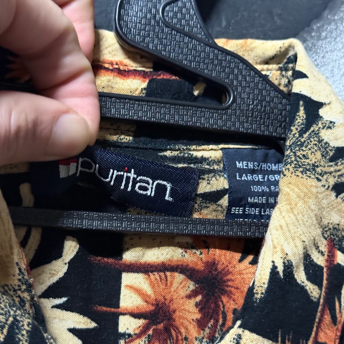 VTG 빈티지 빅사이즈 야자수 풀 패턴 하와이안 반팔 셔츠 상품이미지4