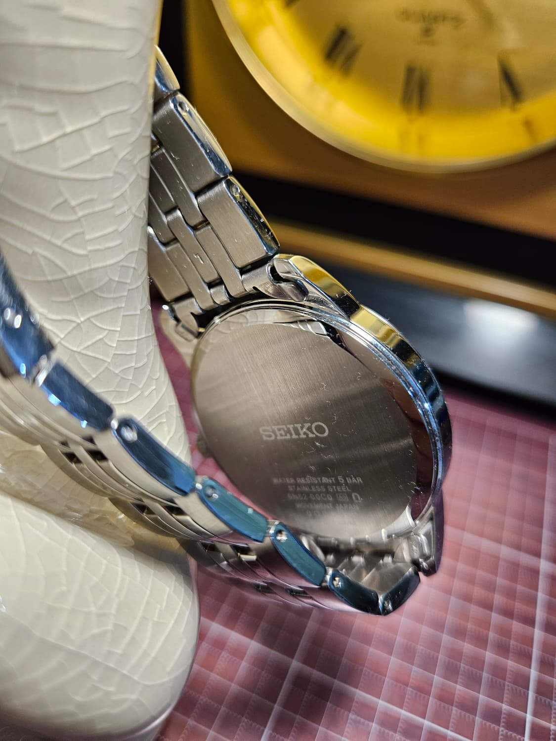 세이코 남성 칼침핸즈 쿼츠 시계 (40mm) 상품이미지5