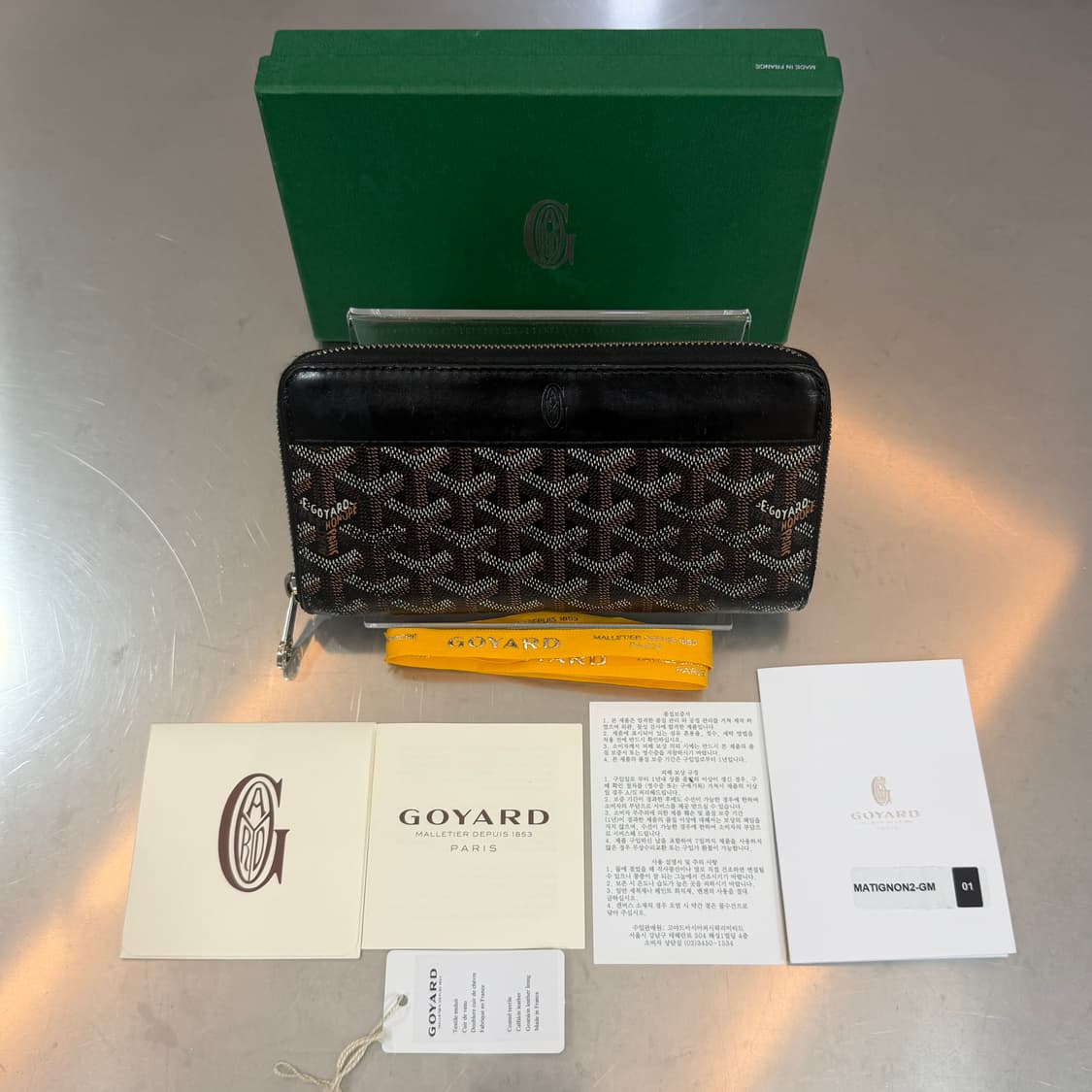 [리오브전포점] 고야드 마티뇽 장지갑 블랙 상품이미지1