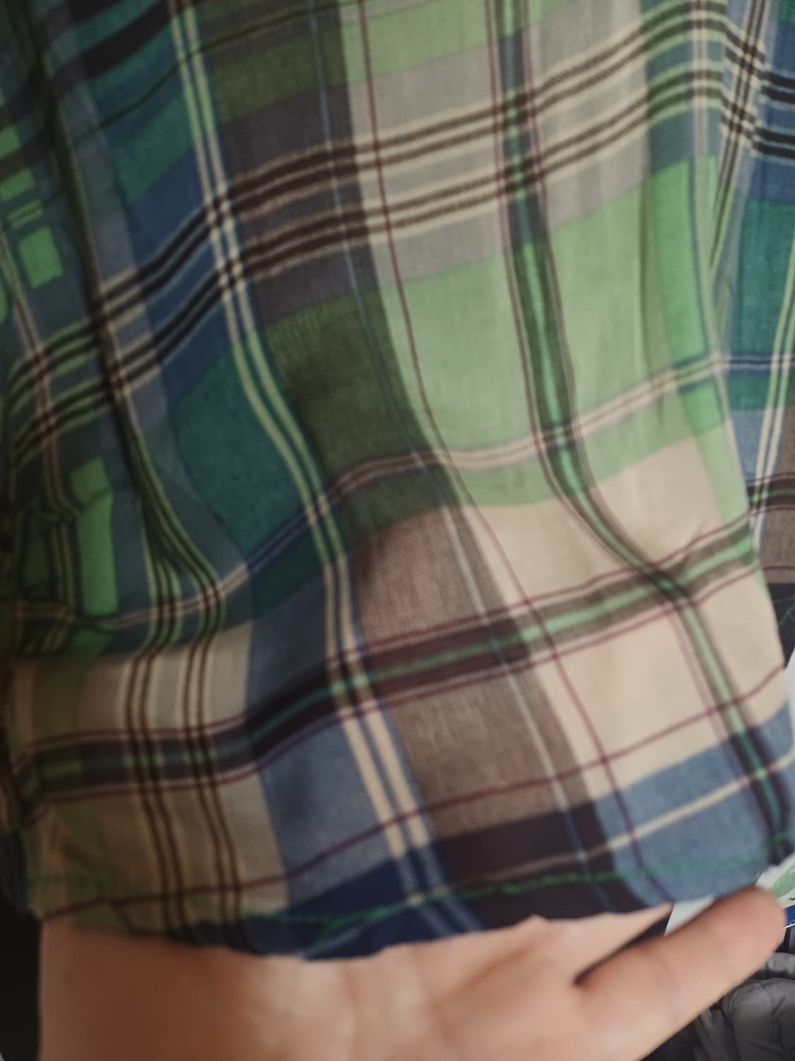 스카프원단 체크 남방 상품이미지4