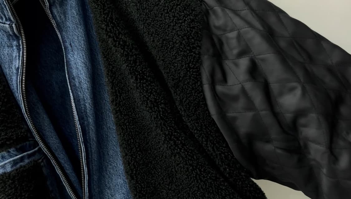 메종미네드 퀼팅 패디드 데님 봄버 상품이미지8