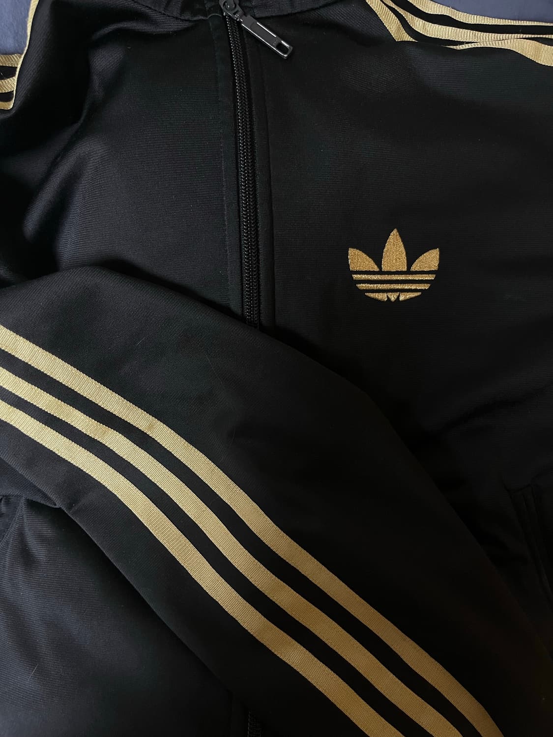 아디다스 블랙 골드 금색 져지 트랙자켓 95 상품이미지1