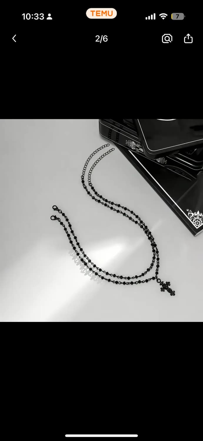 NOIR CROSS NECKLACE 상품이미지4