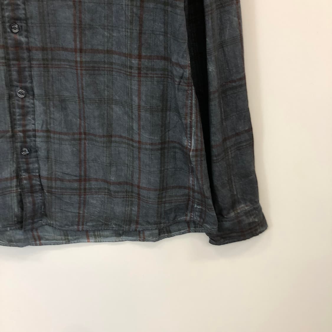 버커루 가먼트다잉 체크셔츠 XL 상품이미지3