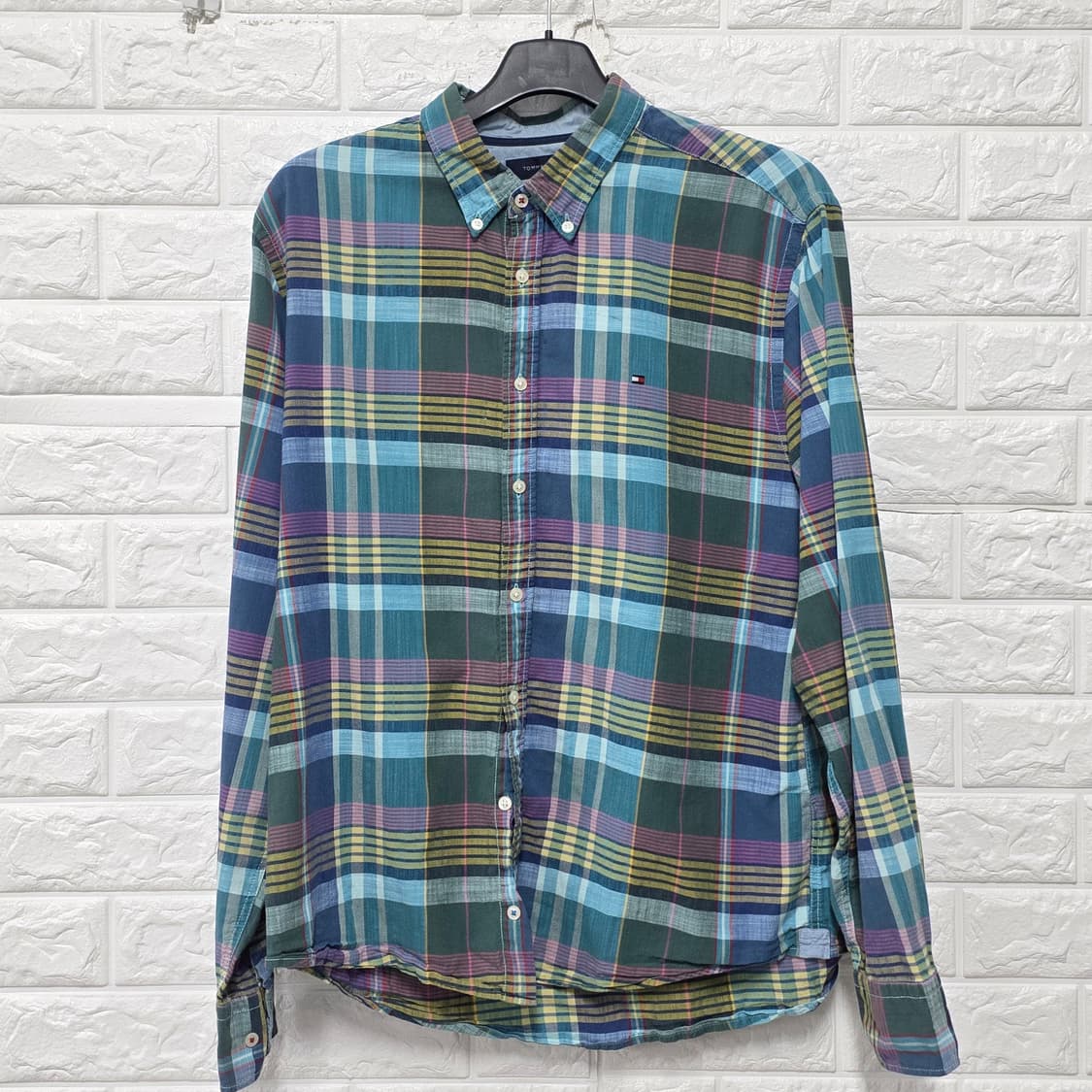 택포_ 타미힐피거 체크 남방 셔츠 XL 상품이미지1