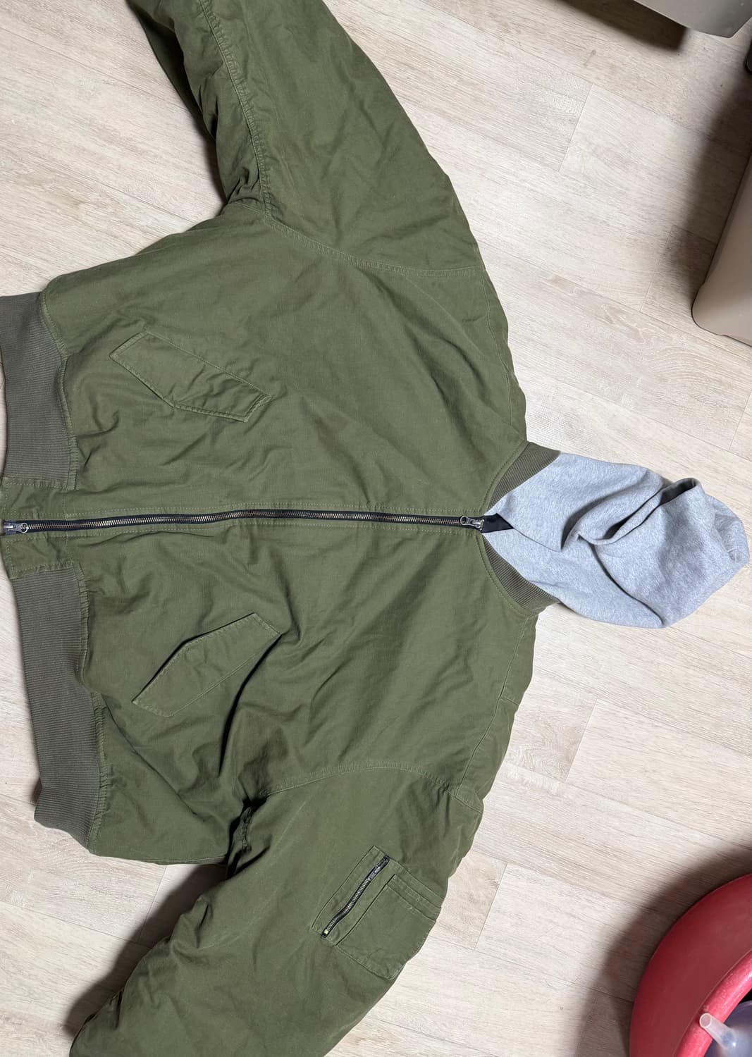 os)논노드 립스탑 후디 봄버 상품이미지1