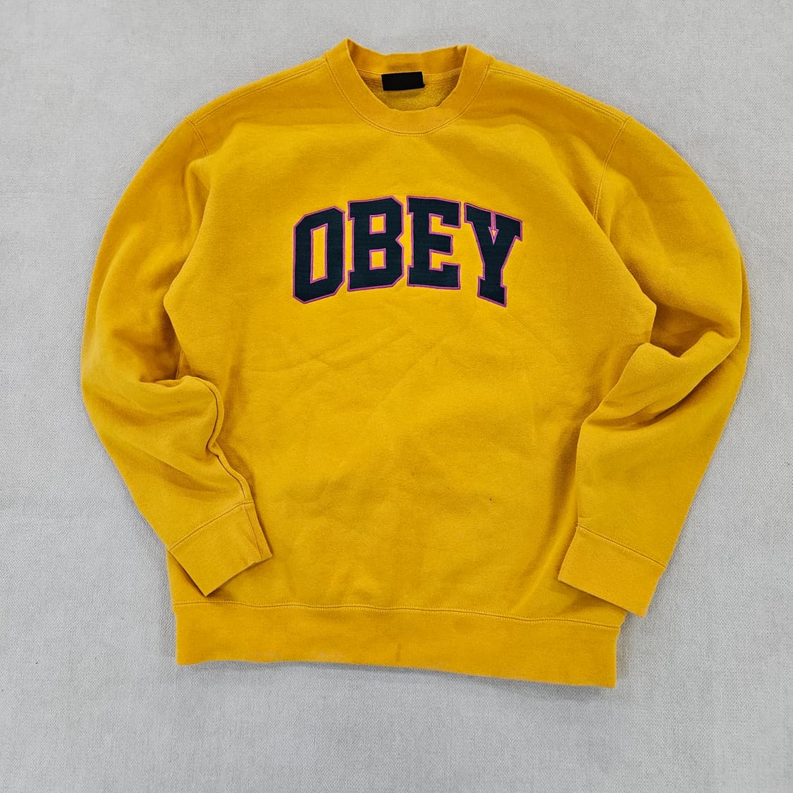 [M] 오베이 월드와이드 빅로고 기모 베이직 맨투맨 0116Y1 상품이미지2