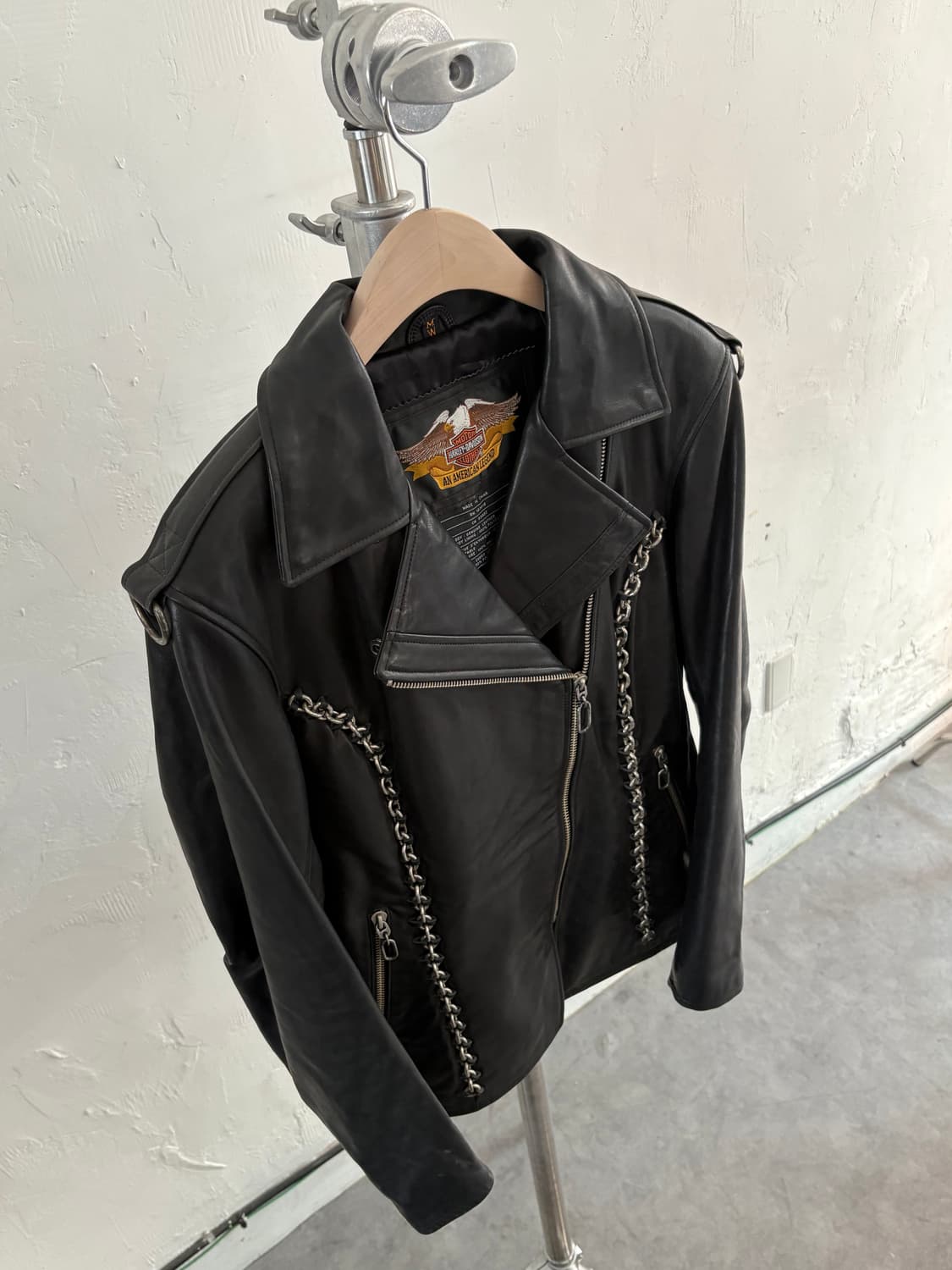 Harley-Davidson 할리 데이비슨 체인 레더 라이더 자켓 상품이미지10