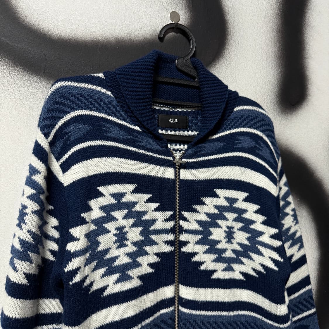 AZUL by moussy 나바호 패턴 니트 집업 가디건 상품이미지3