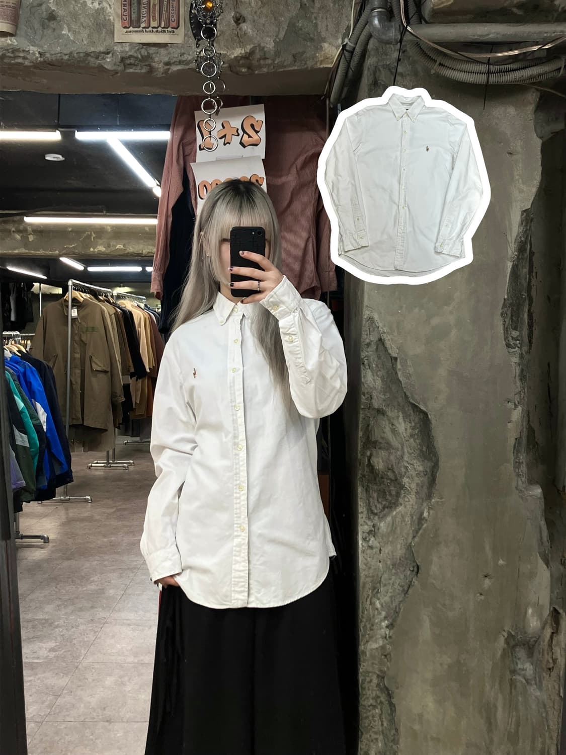 폴로 랄프로렌 셔츠 화이트 M  #csz2933 상품이미지1