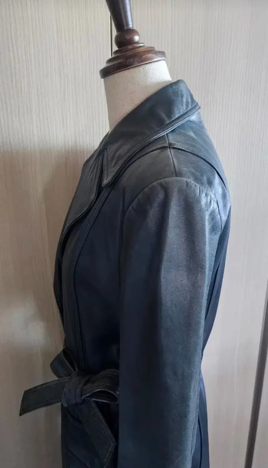 Vintage Genuine Leather Trench Coat(OTT) 상품이미지6