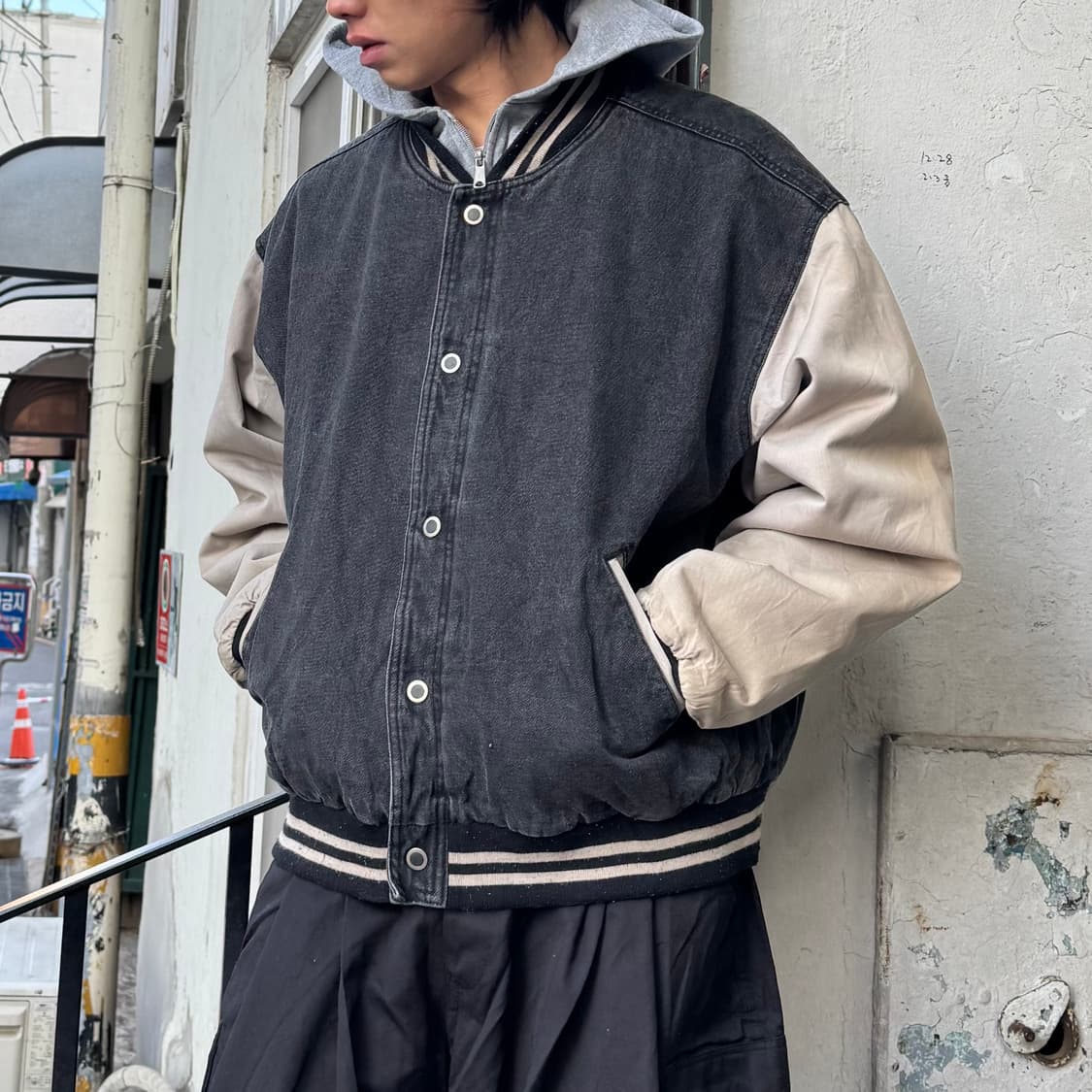 90‘s🇺🇸 Original Denim Varsity Jacket 상품이미지3