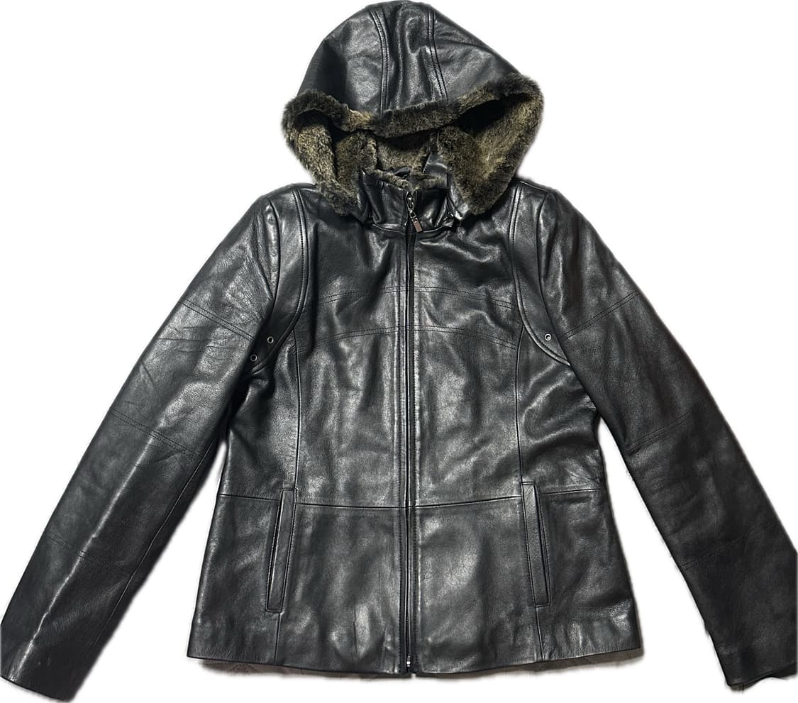 Fashion&style 퍼 레더 자켓  상품이미지1