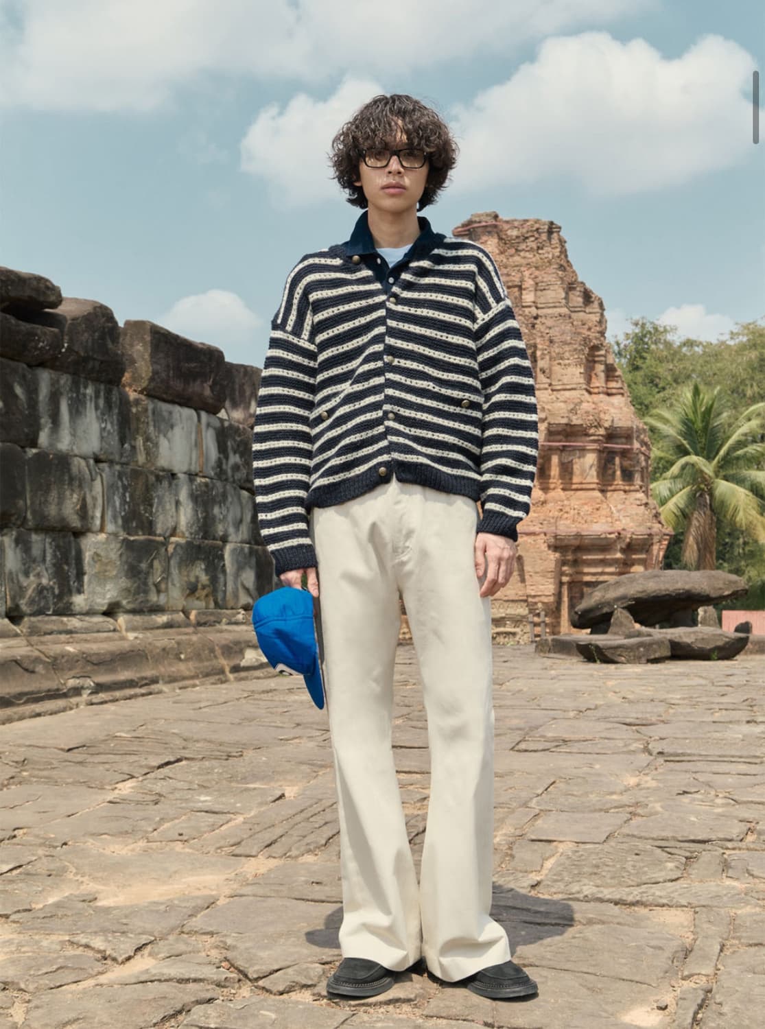 stu 스트라이프 가디건 네이비 상품이미지1