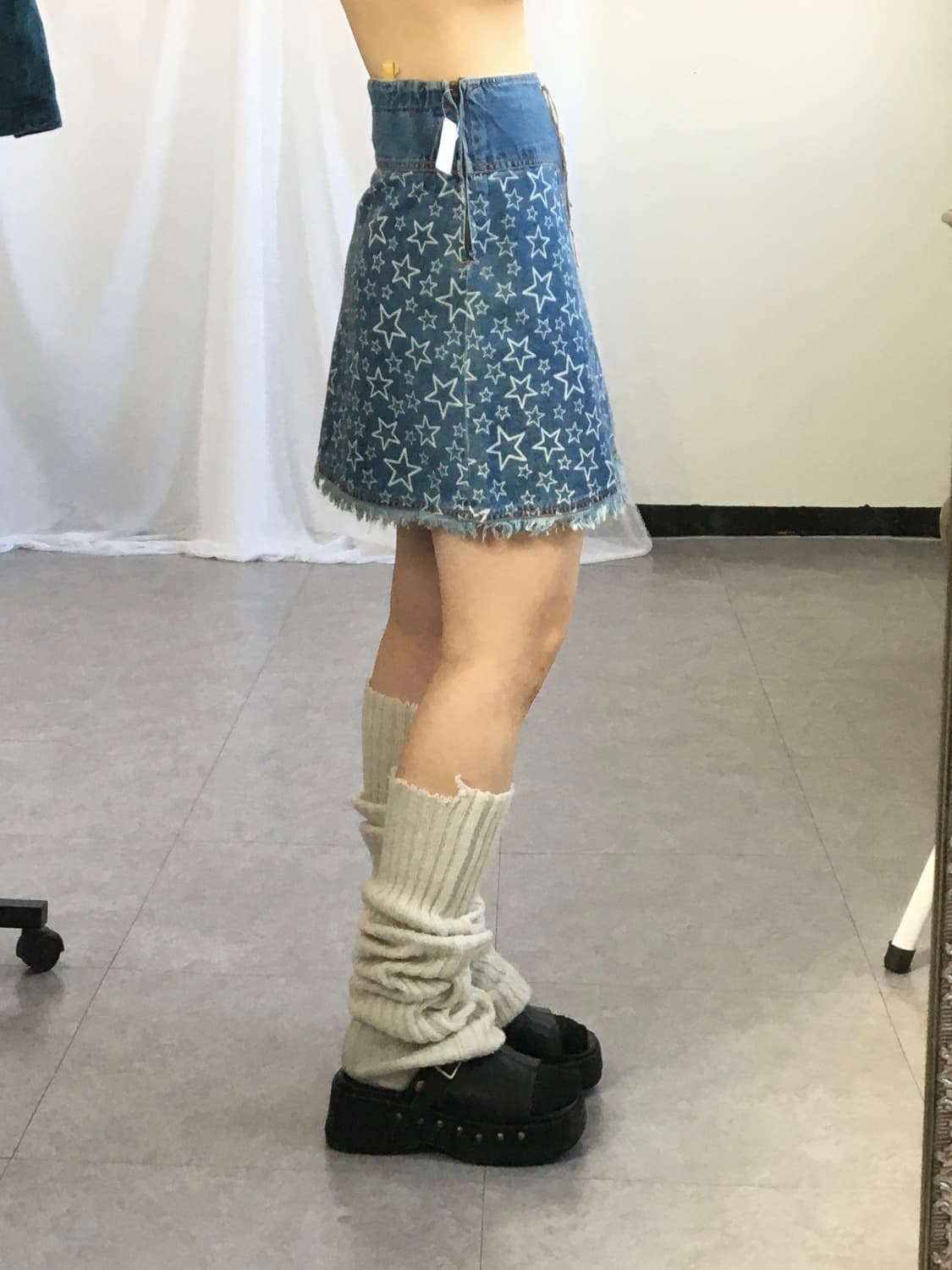 Star pattern mini skirt 상품이미지5