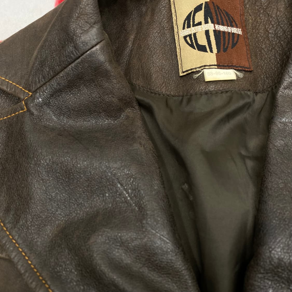 빈티지 소가죽 자켓 실측 여성 55 상품이미지4