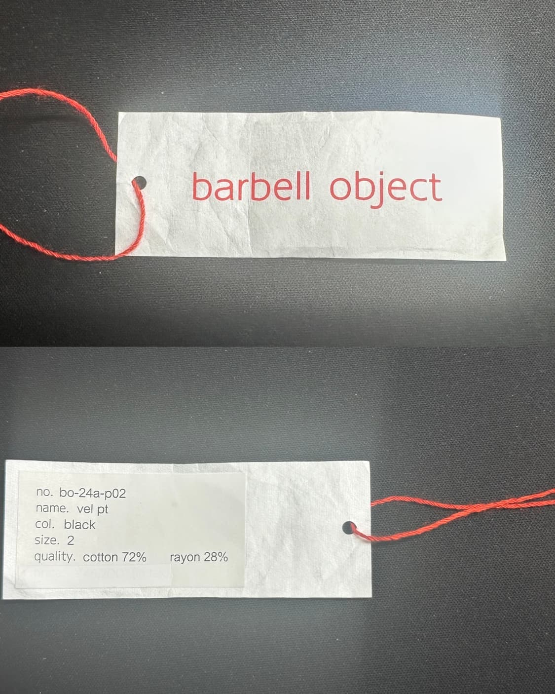 (2) barbell object 벨벳 팬츠 블랙 상품이미지7