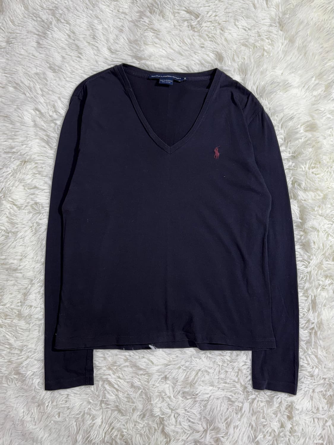 폴로 랄프로렌 네이비 포니 브이넥 슬리브  상품이미지2