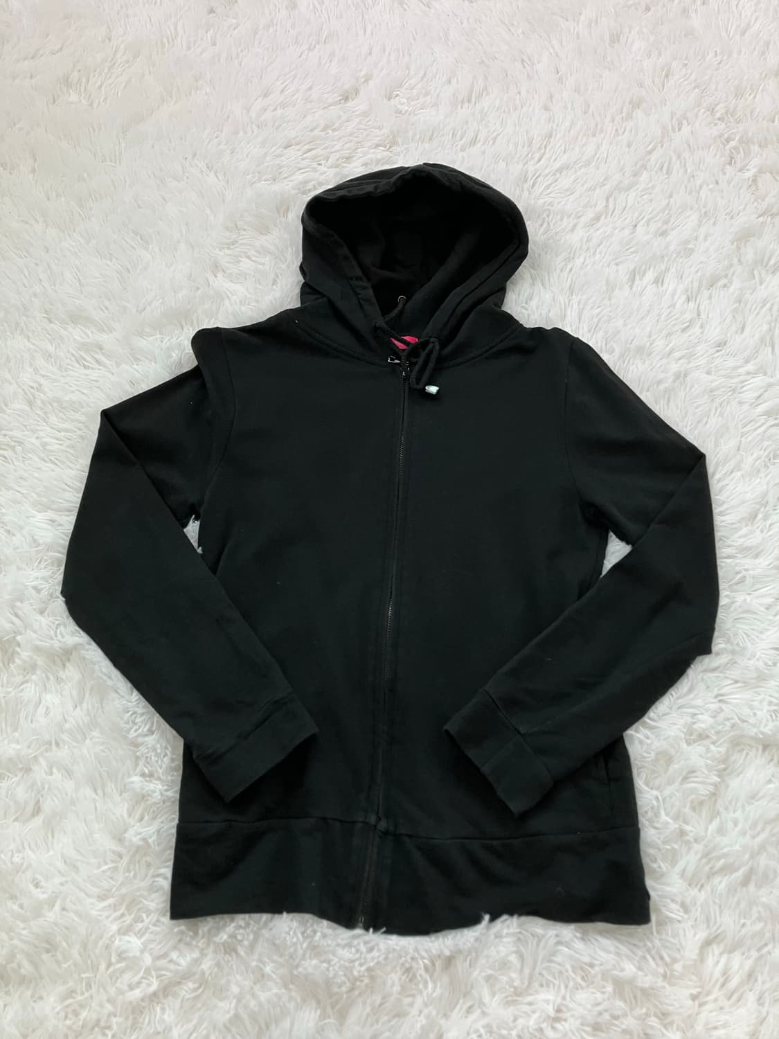 빈티지 블랙 갸루 후드 집업 y2k 스트릿 갸루 펑키 일본빈티지588 상품이미지1