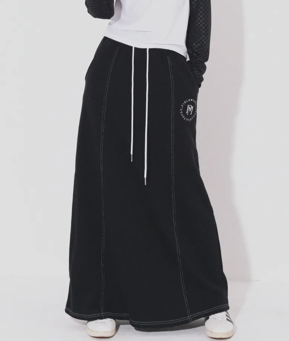 피스메이커 스티치 스웨트 맥시 스커트 상품이미지1