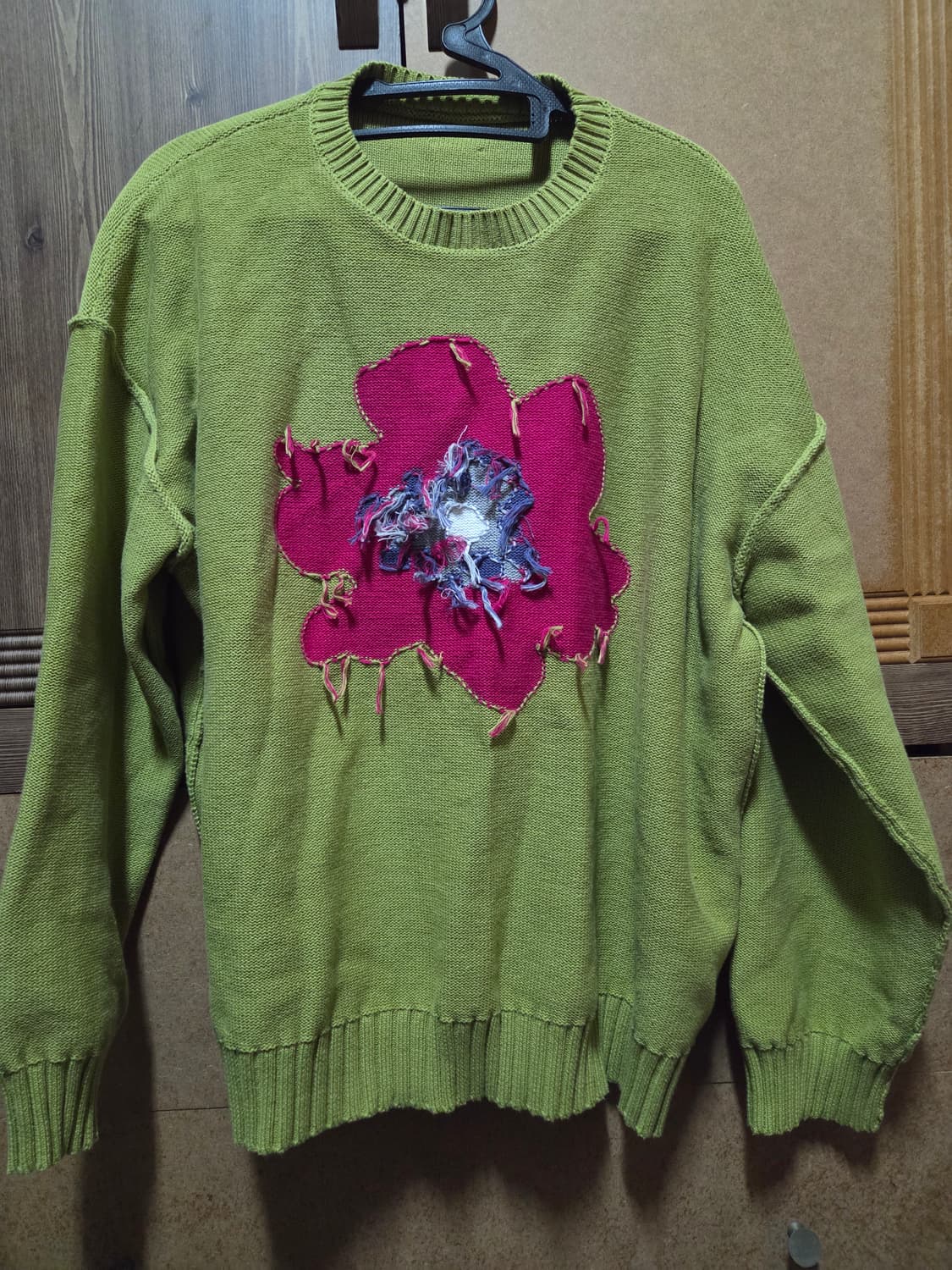 camphor wood 플라워 스웨터 m사이즈 니트 하나비 캠퍼우드 상품이미지3