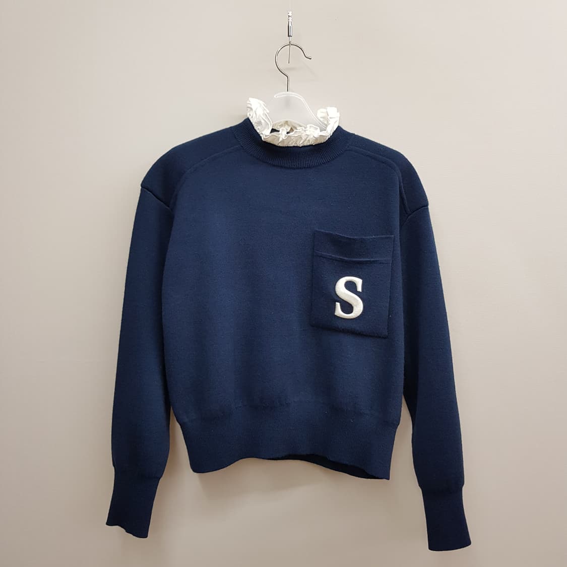 산드로 Sandro 프릴 넥 이니셜 니트 2사이즈 상품이미지2