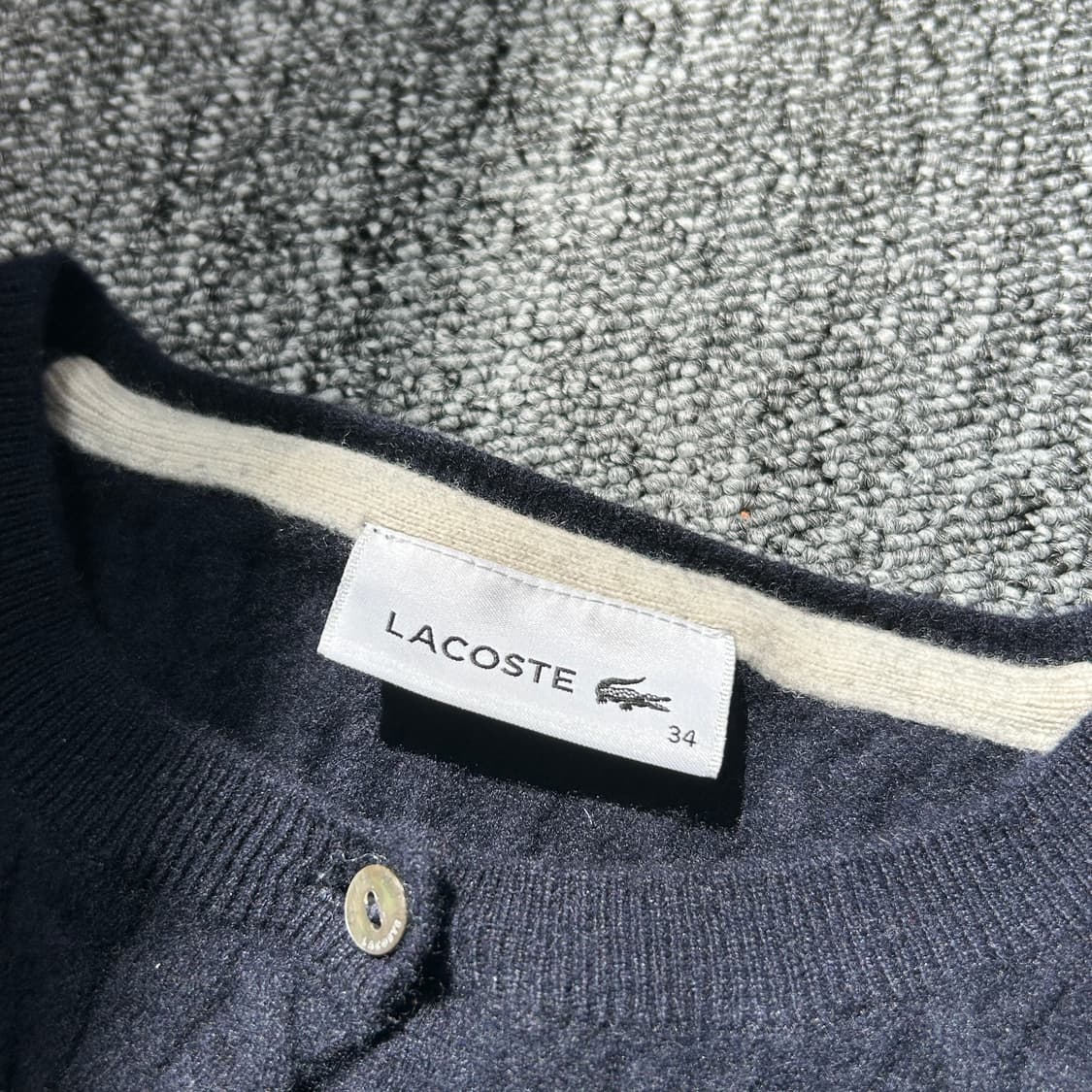 라코스테 네이비 케이블 가디건 상품이미지5