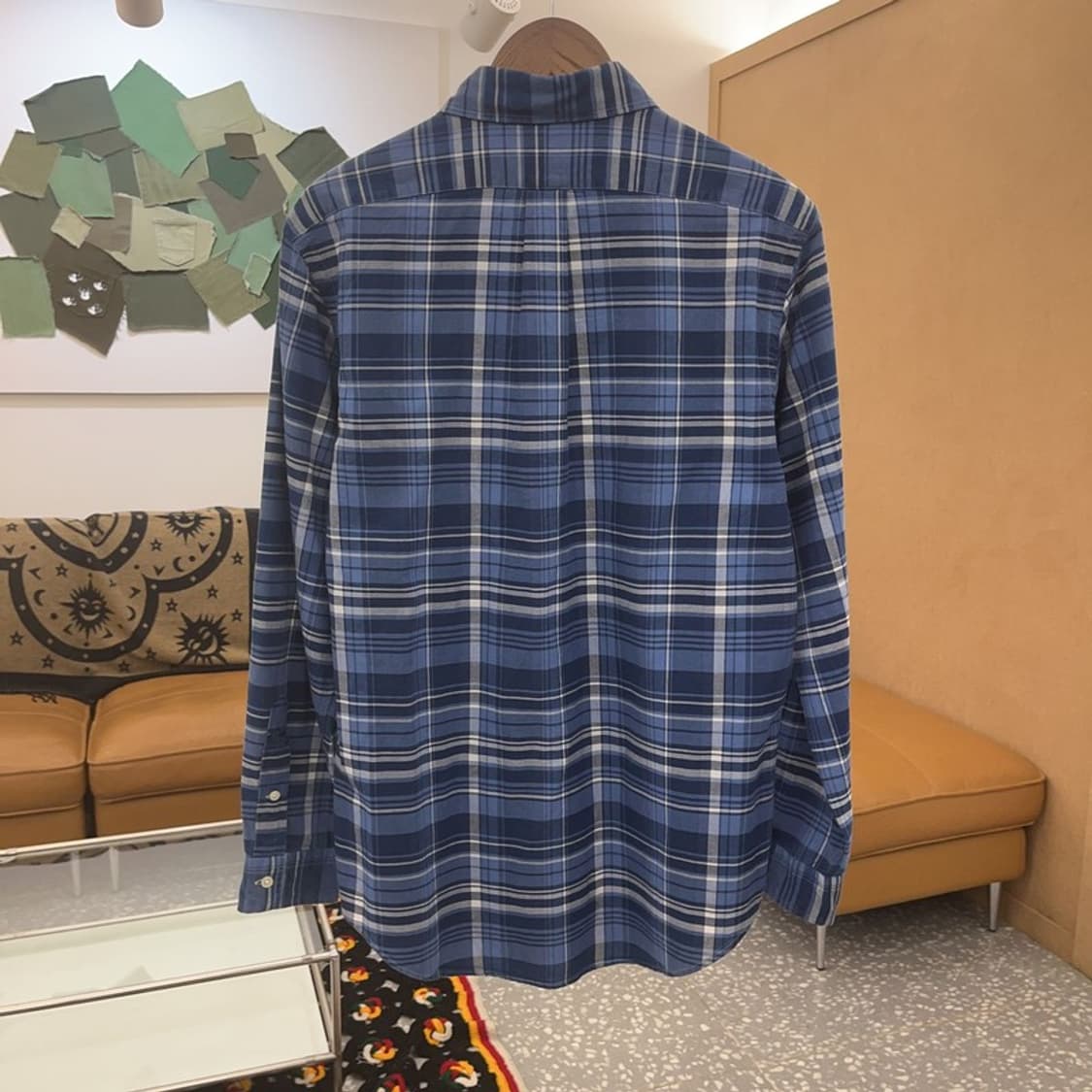 폴로 랄프로렌 인디고 옥스포드 오버핏 체크 셔츠 M C08024 상품이미지4