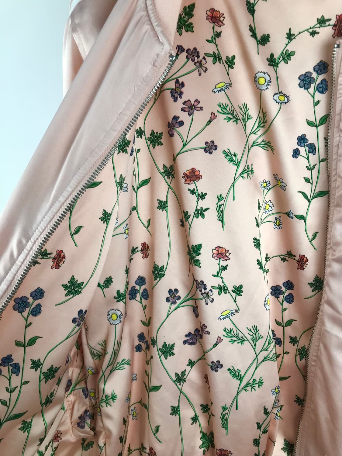 아디다스 양면 딸기우유 연핑크색 봄버 자켓 점퍼 져지 항공점퍼 블루종 상품이미지7