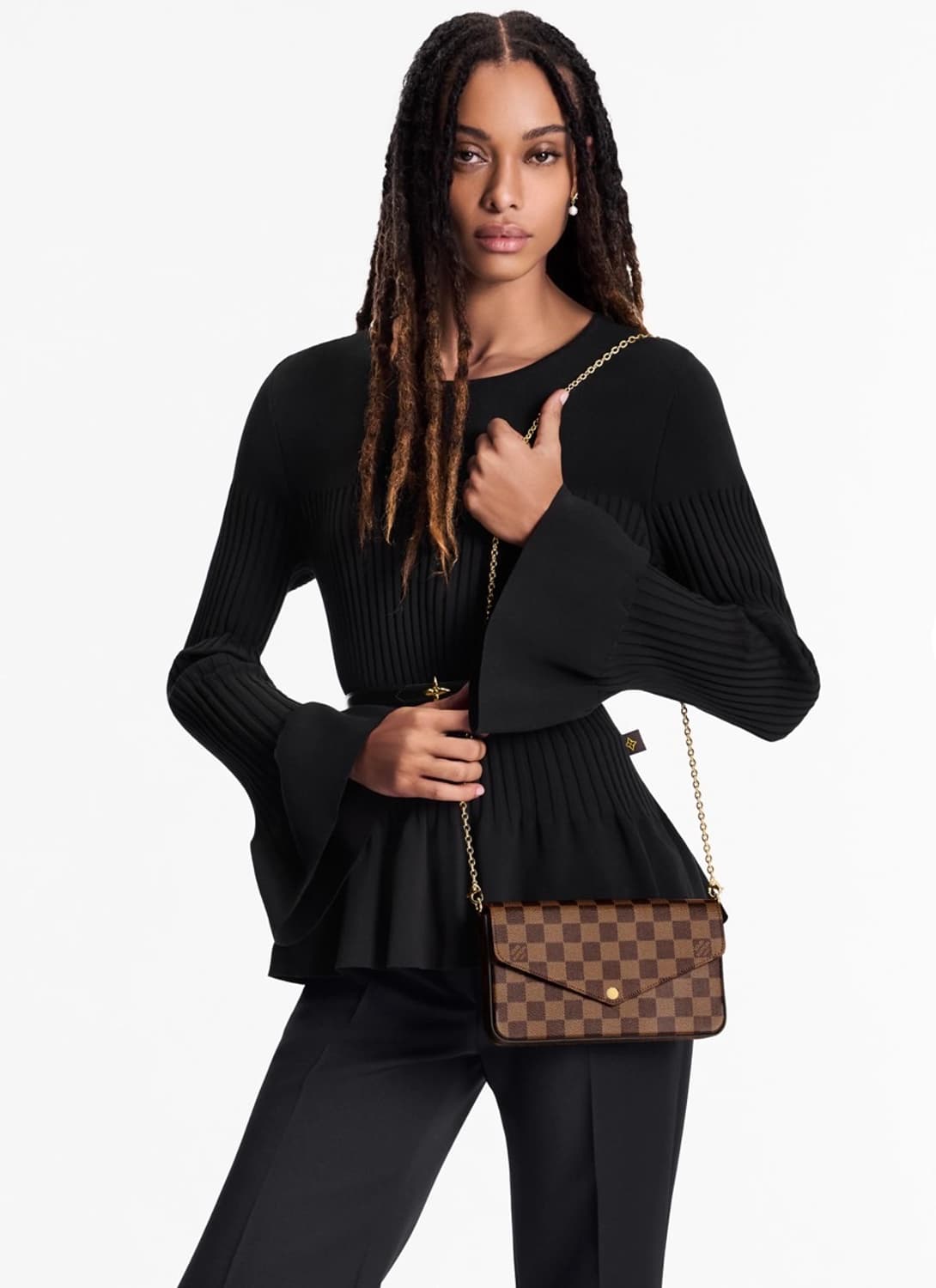 [A+급/정품]루이비통 펠리시 포쉐트 캔버스 다미에 에벤 가방 상품이미지10