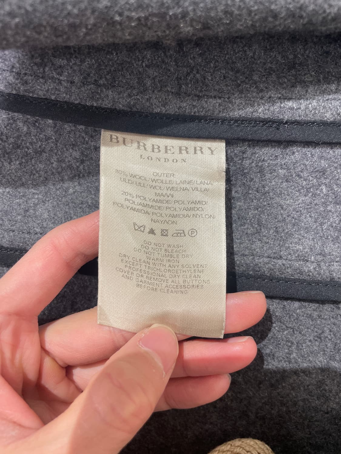 버버리 그레이 울 더플 코트 상품이미지9