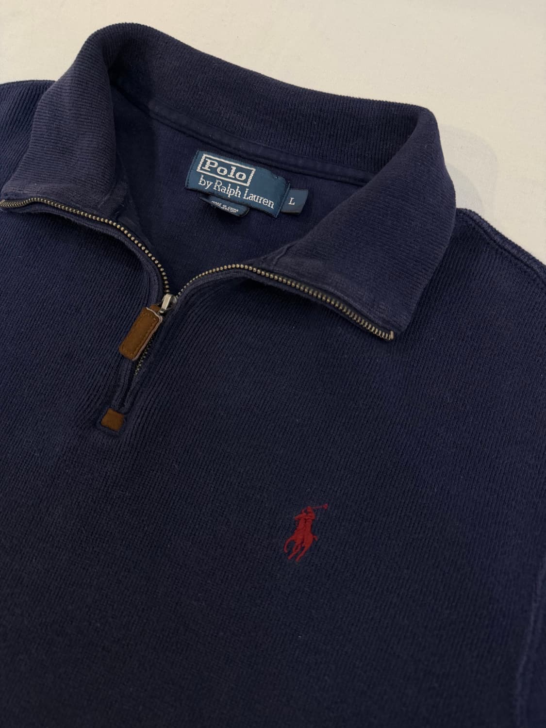 폴로 랄프로렌 반집업 니트 네이비 상품이미지2