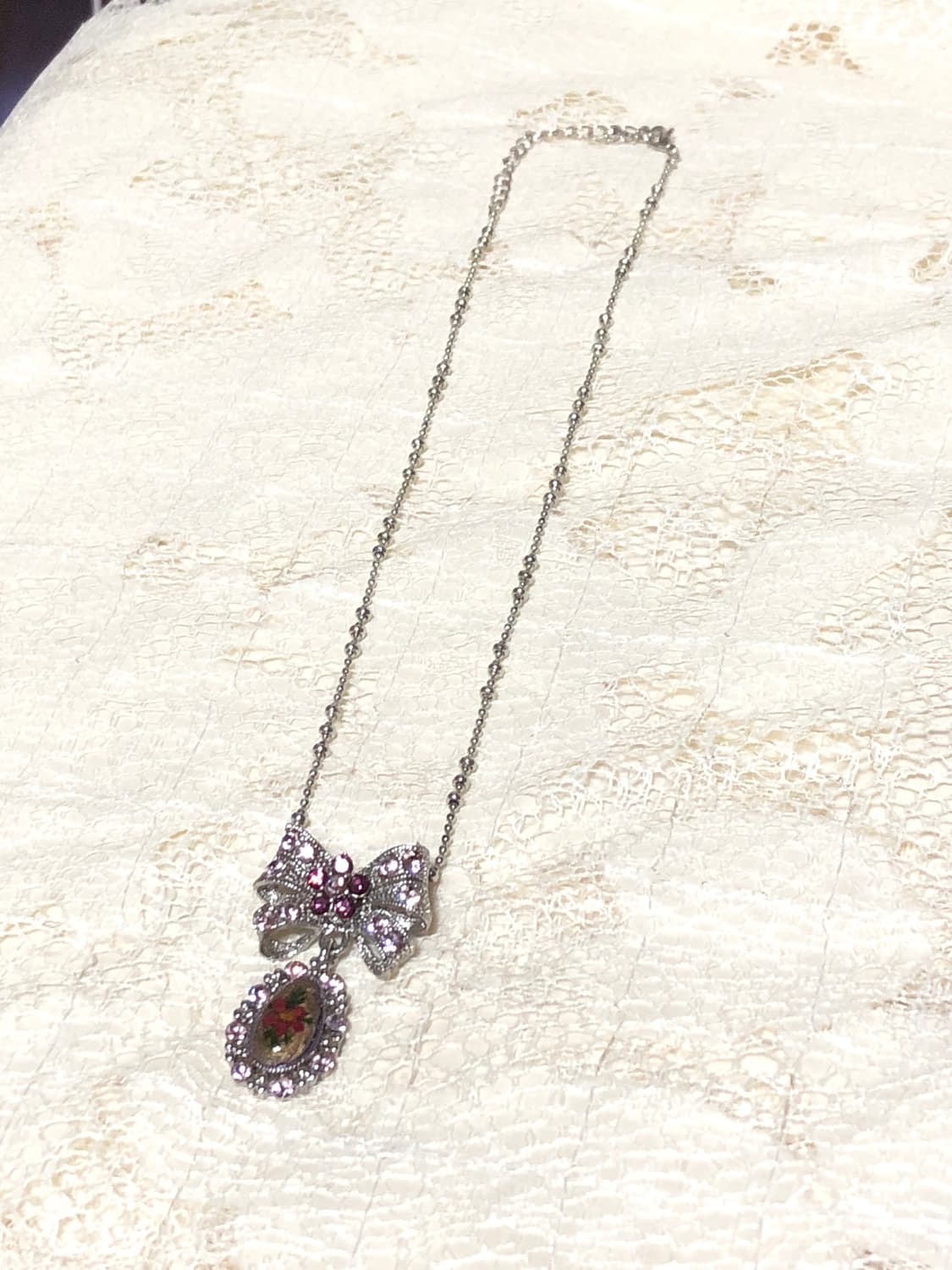 Cubic Ribbon Pendant Necklace  상품이미지3
