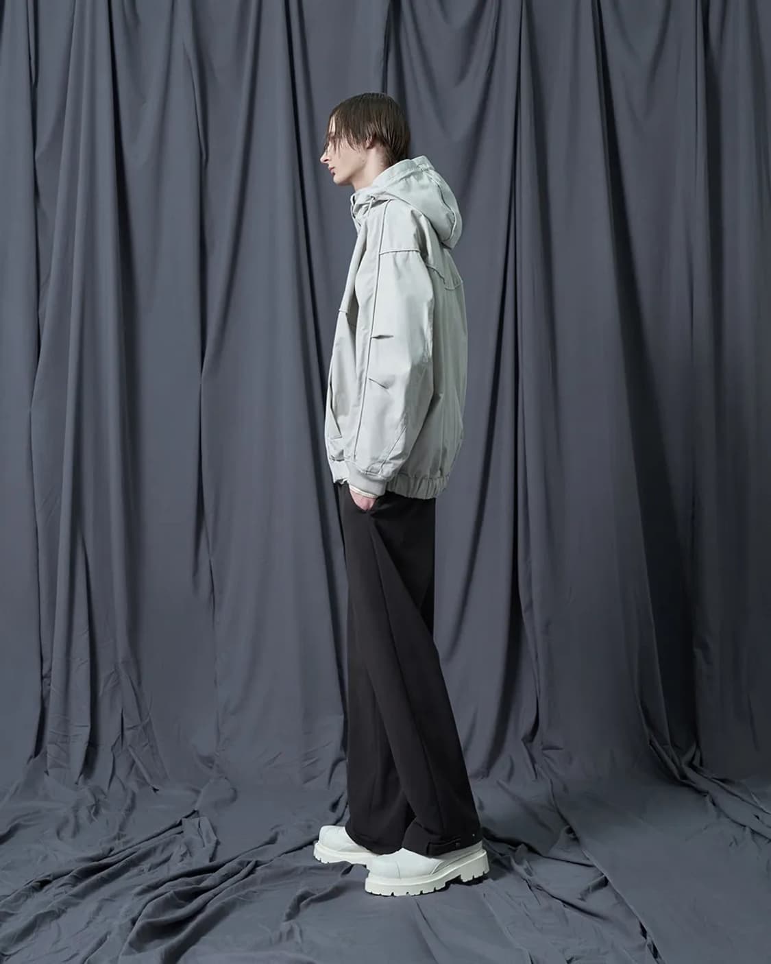 지제로 송지오 후드 디터쳐블 돌먼 점퍼 크림 상품이미지5