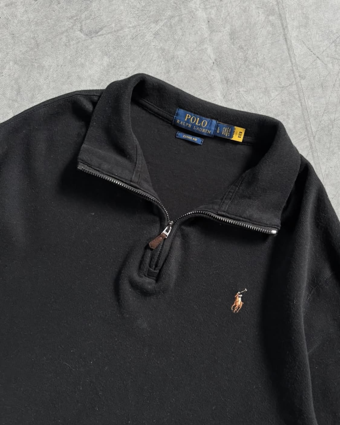 Polo 폴로 랄프로렌 신형 큐알 블랙 코튼 하프집업 상품이미지4