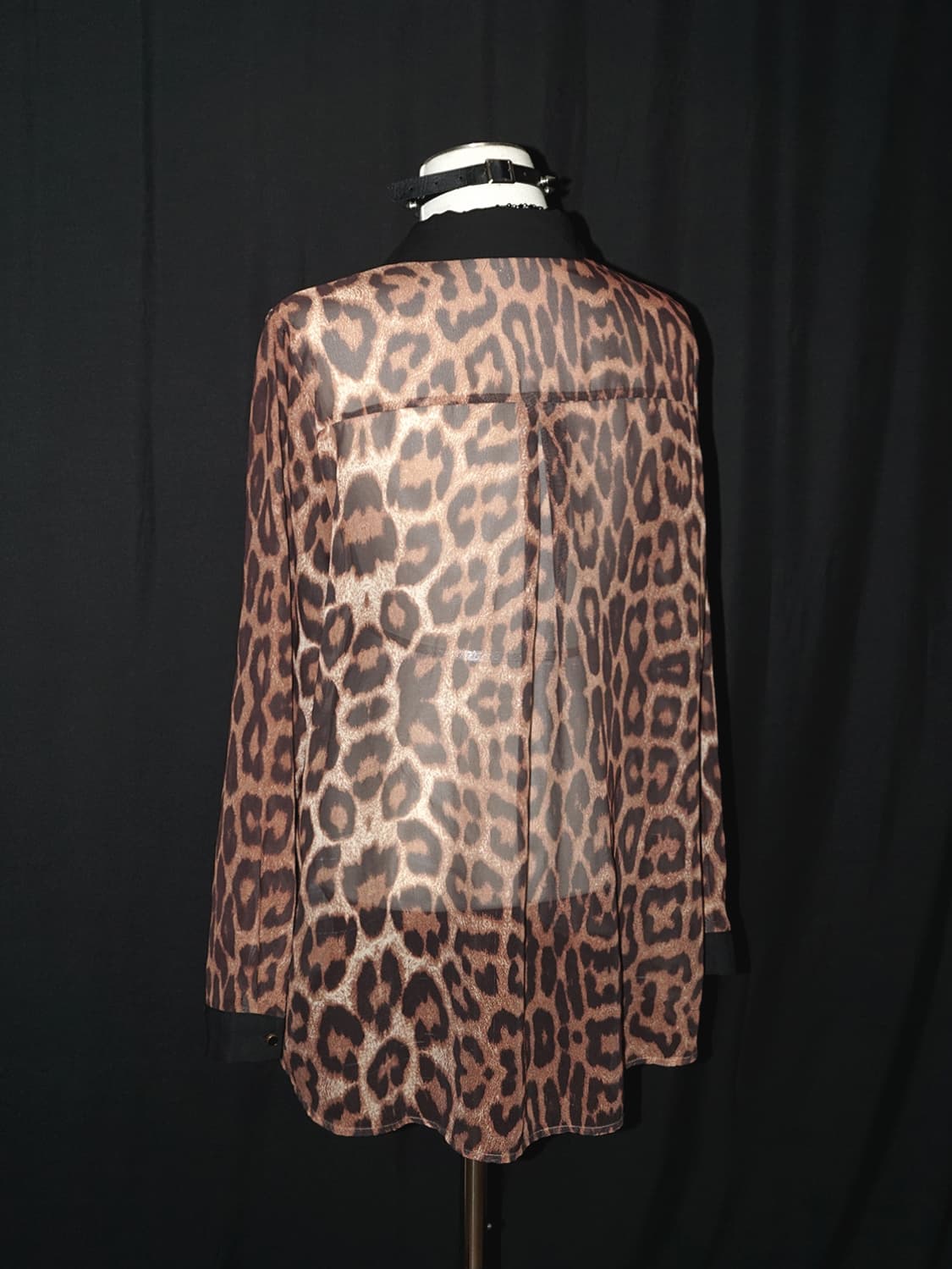 (sorridere) leopard see-through shirt  상품이미지6