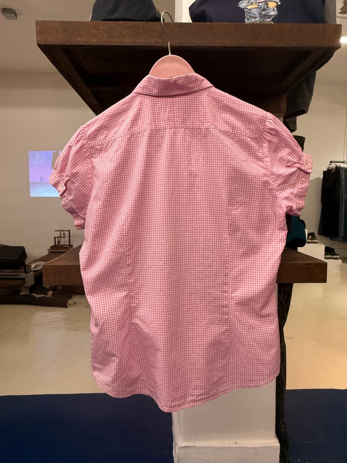 PRL 폴로 랄프로렌 레이디 핑크 체크 반팔 셔츠 상품이미지6