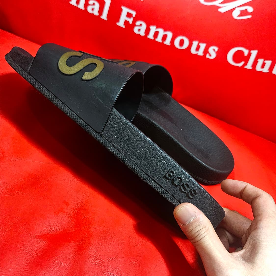 보스(BOSS) 골든 로고 슬리퍼 43size 상품이미지3