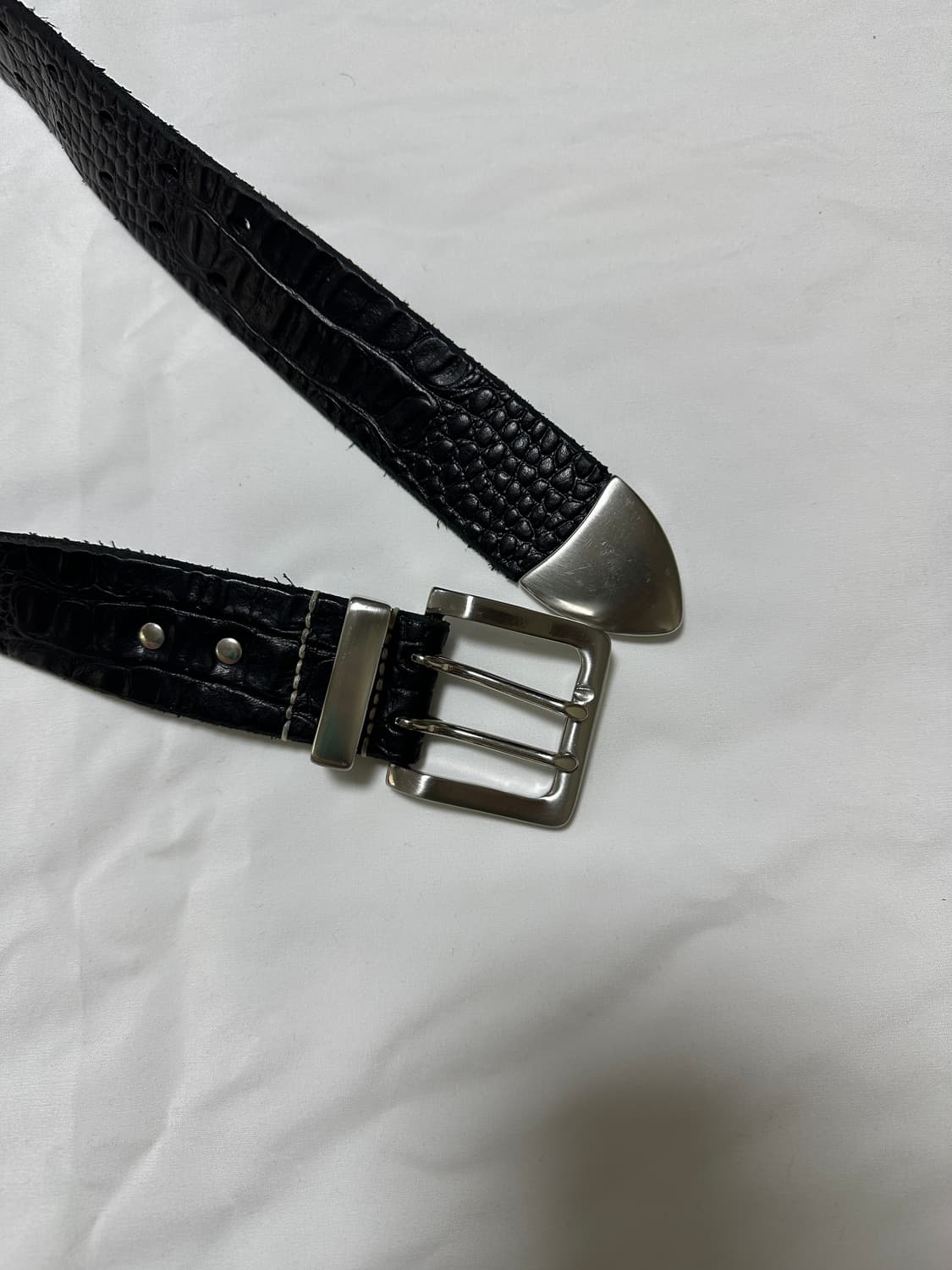 our legacy black croco embossed belt 90 상품이미지2