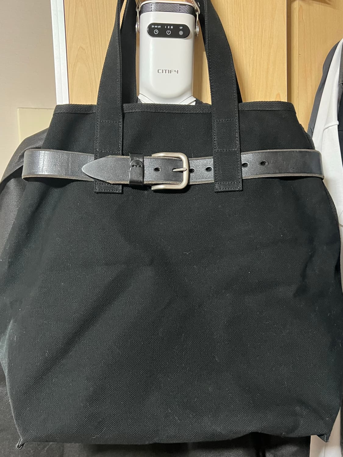 센테스 러기드 캔버스 토트백 블랙 상품이미지3