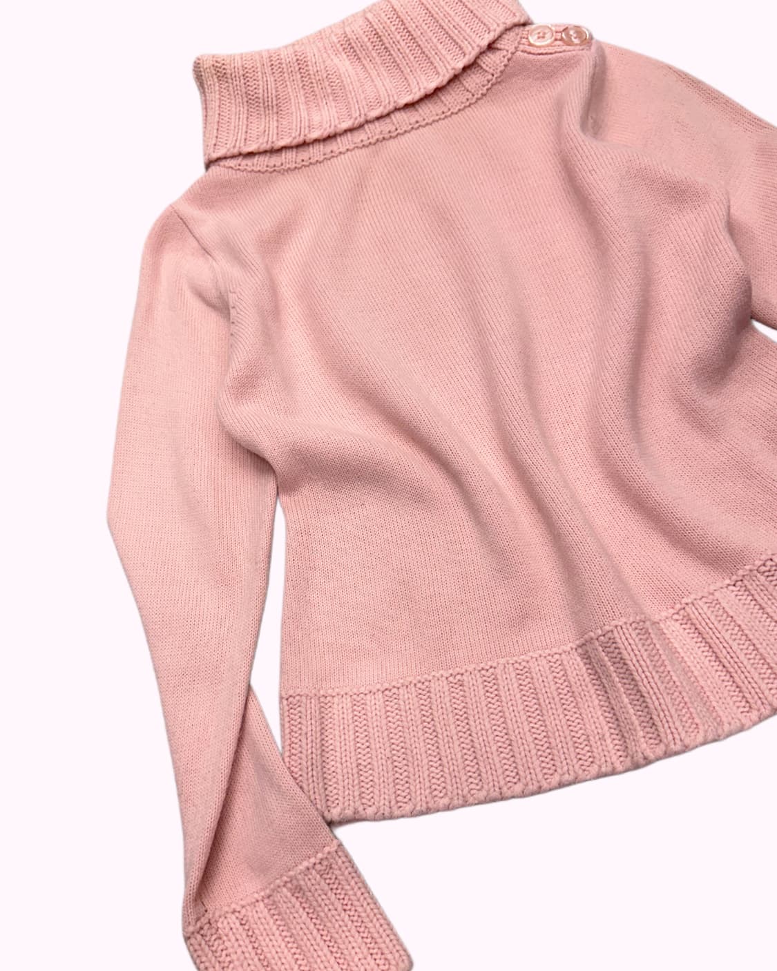pink button turtle-neck knit 상품이미지2