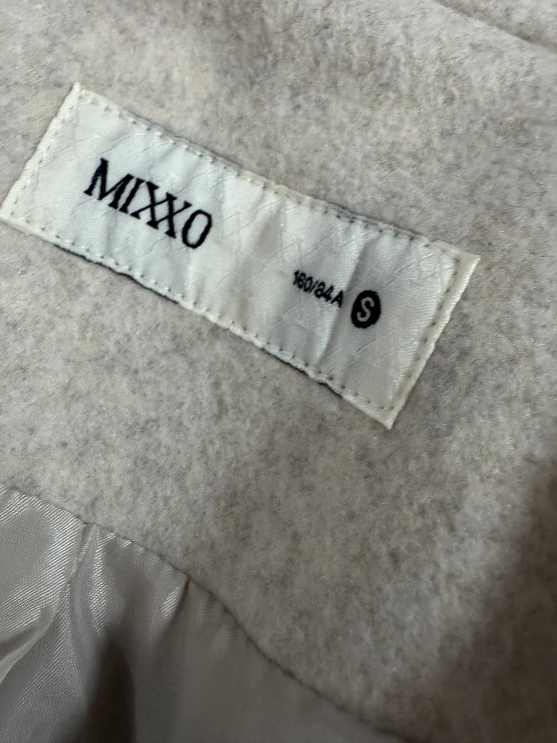여성 미쏘 mixxo 벨티드 하프 코트 자켓 S 아이보리 상품이미지3